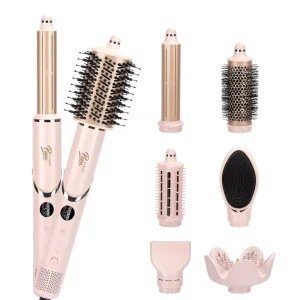 Professional Hair Dryer Brush Multi Styler Ionic Hot Air Brush Hair Curler Hair Styling Set
