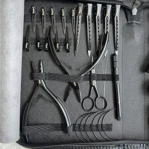 Professional Hair Extensions Installation Tools Set for Weft Tape Clip Extensions