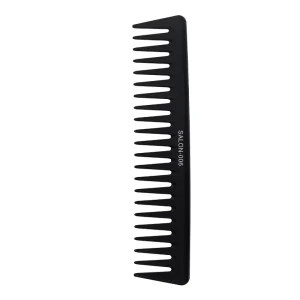 Professional Hair Salon Black Hairdressing Comb Heat Resistant ABS Hair Combs Fine and Wide Tooth Hair Cutting Hairdressing Comb