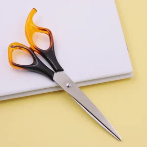 Professional Hair Scissors Amber Handle Scissors Transparent Handle Saloon Household Barber Scissors For Cutting Hair Paper