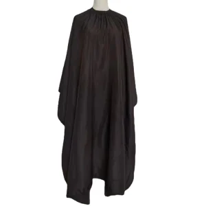Professional Hairdressing Cape for Adults and Kids Waterproof Comfortable Polyester Elastic Adjustable Neck Black Custom Logo