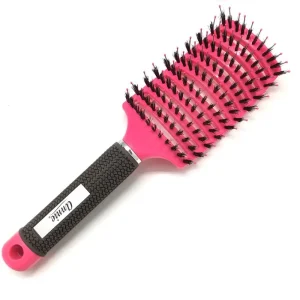 Professional Hairdressing Styling Tools Anti Static Massage Hairbrush Curved Vent Detangling Hair Brush for Fast Blow Drying