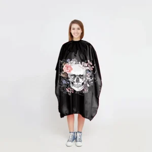 Professional High Quality Customs Hairdresser Black Barber Cape