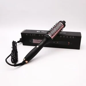 Professional Hot Air Brush One Step Hair Dryer Volumizer 2 in 1 Ionic Styler LED Display Rotating Hair Curler Roller