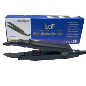 Professional Keratin Hair Extension Tools Temperature Controlled Iron Rods Strongly Fixed Black Plastic Pliers K Tip Tools