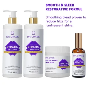 Professional Keratin Shampoo and Conditioner Set Repairing Frizzy Dry Damaged Hair Deep Nourishing Smoothing Moisturizing