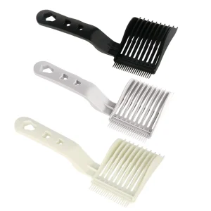 Professional Men’s Fashion Hair Trimming Comb Set Push Shear Durable Anti-Static Hairbrush Stylish Plastic Long Handle