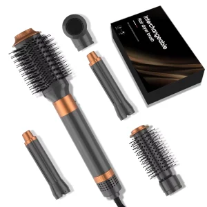 Professional Multi functional 5 in 1Set Hair Brush With Curling and Straightening Hair Styling Tools for Women