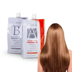 Professional Natural Formula Long Lasting Permanent Hair Relaxers Hair Straightening Cream Perm Cream 820ml