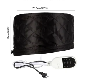 Professional Natural Hair Steamer Treatment Thermal Electric Heated Shower Cap Deep Conditioning Hot Head Heating Steaming Caps