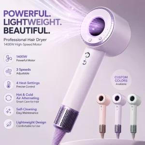 Professional Negative Ion Hair Dryer Intelligent Temperature Control Suitable for Salons and Barbershops