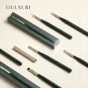 Professional Nylon Hair Wood Handle Rose Gold Painting Gel Brush Line Art Brush Nail Extension Tool Pen Nail Art
