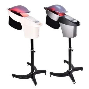 Professional O3 Ozone Micro Mist Hair Steamer with 7 LED Lights Salon Red Blue Hair Treatment Steam Feature for Spa Use