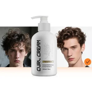 Professional OEM ODM Instant Definition Curl Control Cream for Men Beach Wave Hair Styling Cream