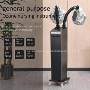 Professional Ozone Hair Steamer with 2 Caps Micro Mist Hair Processor Machine for Hair Salon Scalp Care Repair