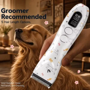 Professional PGC 780 Pet Hair Clipper with 5in1 Sharp Smooth cutting Blade for Dog&Cat Hair Trimming and Grooming