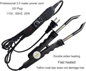 Professional Plastic & Metal Hair Extension Iron 360 Rotate Adjustable Wire Connector Tools Pliers Commercial Use Lace Wig Glue