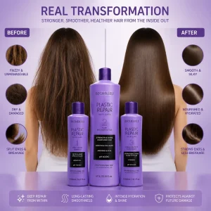 Professional Plastic Repair Kit Molecular Bond Repair Keratin Collagen Set for Damaged Hair 1.6L Salon Hair Botox Custom logo