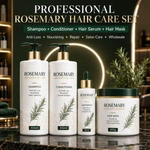 Professional Rosemary Hair Care Set Shampoo Conditioner Mask Oil Anti Hair Loss Treatment Factory Price