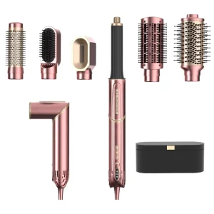 Professional Salon 6 in 1 Complete Hair Dryer Multi Styler Set CE with Leather Box Hair Comb Curler