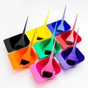 Professional Salon Hair Coloring Mixing Color Dye Bowl and Tint Brush Set Colourful Hair Applicator Tint Hairdressing Tool