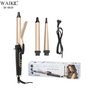 Professional Salon Hair Straightener Comb 3 in 1 Curl Waver Wand Curling Iron Triple Rotating 3 Barrel Hair Curler