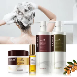 Professional Salon Maca Collagen Hair Treatment Mask Smoothing Straightening Hair Oil Keratin Shampoo and Conditioner