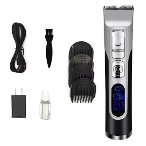Professional Salon Use Digital Display Electric Hair Trimmer Clipper Cordless Hair Clippers for Men