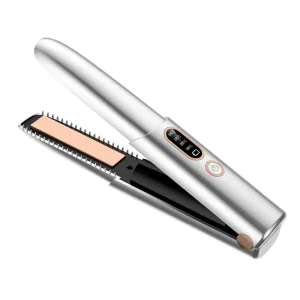 Professional Salon Use Electric Hair Straightening Comb Hot Copper Metal Brush for Hair Straightening Curl Formation Titanium