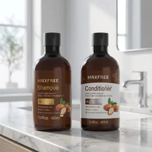 Professional Shampoo and Conditioner For Fluffy Volumizing Smooth Frizz Repair Nourishing Enriched with Argan Oil