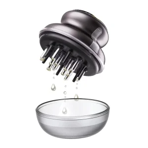 Professional Small Scalp Applicator Black Medicine Scalp Head Fluid Brush Scalp Massager for Hair Growth Application