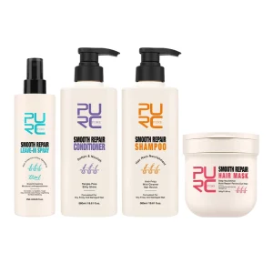 Professional Smooth Repair Hair Care Set Private Label Organic Strengthens Hair Moisturizing Smoothing Luxury Hair Care Sets