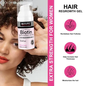Professional Strength Green Tea Extract Hair Regrowth Gel Herbal Scalp Treatment