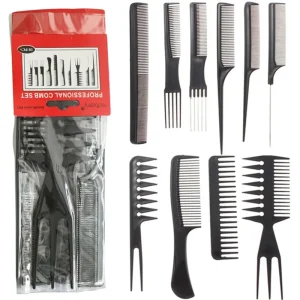 Professional Styling Hair Comb 10PCS Hair Stylists Styling Comb Set Variety Pack for All Hair Types & Styles