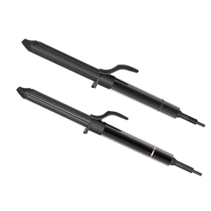 Professional Styling Tool 1.25 Inch Curling Iron Dual PTC Fast Heated Dual Voltage Hair Curler Wand for Home Salon and Travel