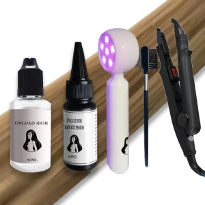 Professional UV Fast Dry Hair Extension Glue Remover Kit with UV Light for Hair Salon