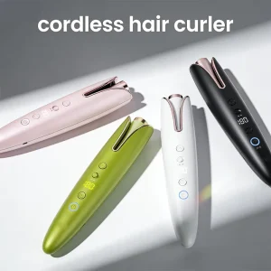 Professional Wireless Automatic Hair Curler Cordless Hair Curler Rotating Ceramic Barrel Styling Tool for Long Lasting Curls