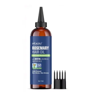 Pure Natural Rosemary Hair Oil for Growth Organic Cold Pressed Essential Oil for Hair Loss Thinning Dry Scalp Treatment