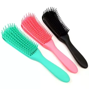 Purple Hairdressing Professional Detangling Custom Logo Long Edging Handles Brushed Gold Hair Brush