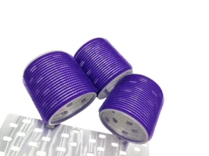 Purple Heatless Self Adhesive Hair Curler No Heat Damage Free Hair Rollers for Women DIY Hair Styling Tools