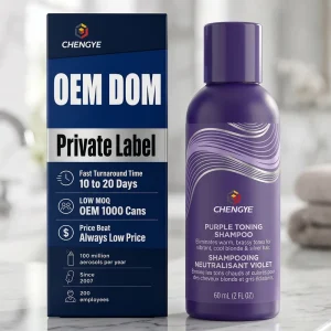Purple Shampoo for Neutralizing Brass Yellow Tones with Sulfate Free Formula Private Label Color Shampoo for Gray Silver Blonde