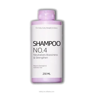 Purple Toning Shampoo Salicylic Acid Liquid Neutralizes Brassiness Repairs Bonds Strengthens Hydrates Brightens All