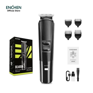 Quiet Electric Rechargeable Professional Hair Removal Trimmers Clippers Stainless Steel Blades 4 Length Combs Washable for Men