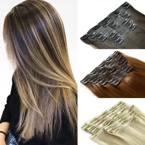 Real Clip Ins Human Hair 100% Remy Hair Virgin Raw Pu Natural Long Straight Invisible Seamless Clip in Hair Extension