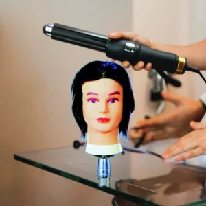 Real Human Hair Model Dummy Head Full Real Hair Mannequin for Hairdressing Styling Perming Dyeing Bleaching Multi Purpose Tool