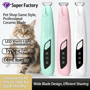 Rechargeable Small Style Pet Grooming Hair Clipper Plastic Dog Hair Trimmer with Box Packed Pet Hair Removal