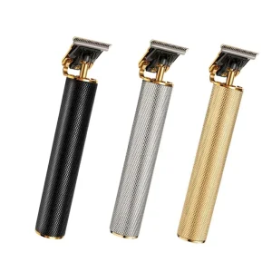 Rechargeable USB Cordless Dual Voltage Stainless Steel Hair Clippers & Trimmer for Household Use