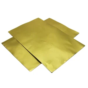 Recyclable Single Side Coating Packaging Use Golden Texture Aluminum Foil Paper for Chocolate Tea Packing