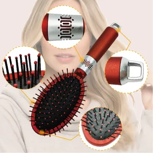 Red Round Cushion Curly Hair Brush for Salon Hairdressing Tools Women Hair Scalp Massage Comb Nylon Pin Hairbrush