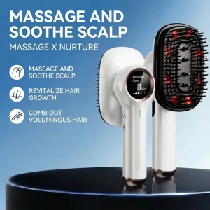 Red and Blue Light Vibration Scalp Massager Comb Oil Nourishing Hair Growth Brush Portable Anti Hair Loss Scalp Care Device